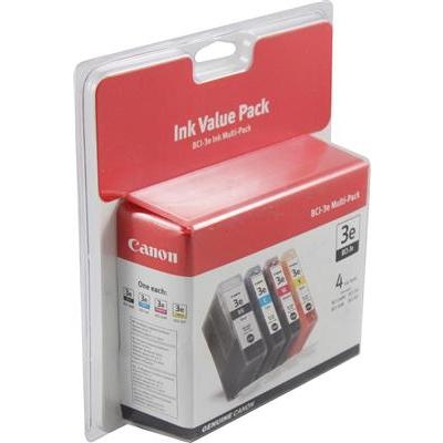 (BCI-3eBk) Clr Four Pack BJC 3000, 6000, i550, i850, S500, S520, S530D, S600, S630, S750, MP 700, 73