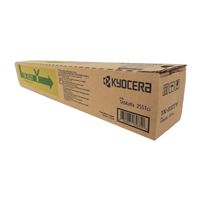 Kyocera TASKalfa 2551ci Yellow Toner Cartridge + Waste Toner Container (12,000 Yield)