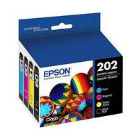 Epson (T202) WF-2860, XP-5100 DURABrite Ultra CMYK Ink Cartridge Combo